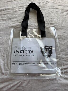 NFL Raiders Clear Tote  bag stadium approval